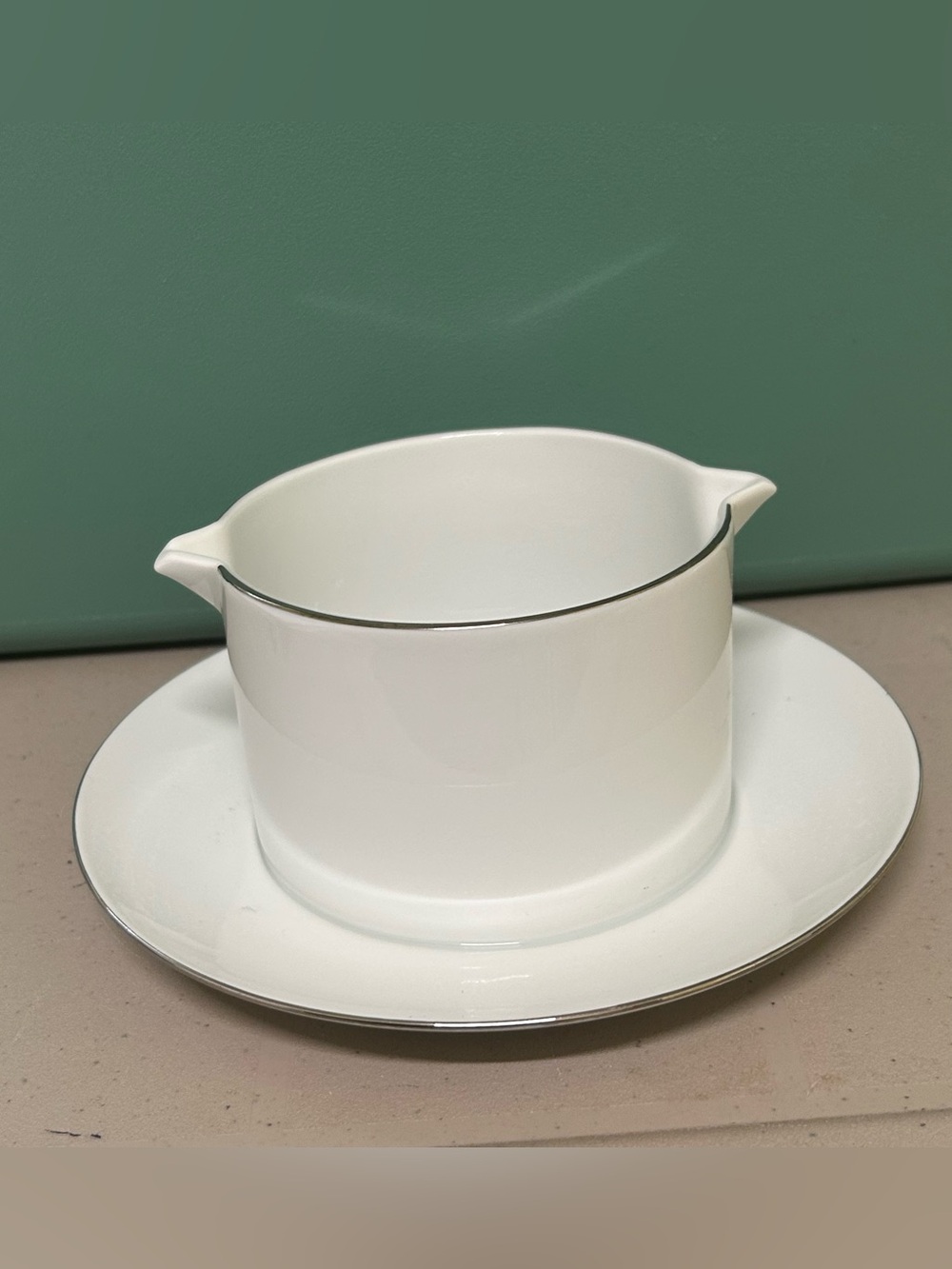 Vintage Thomas Germany Gravy Boat Attached Saucer